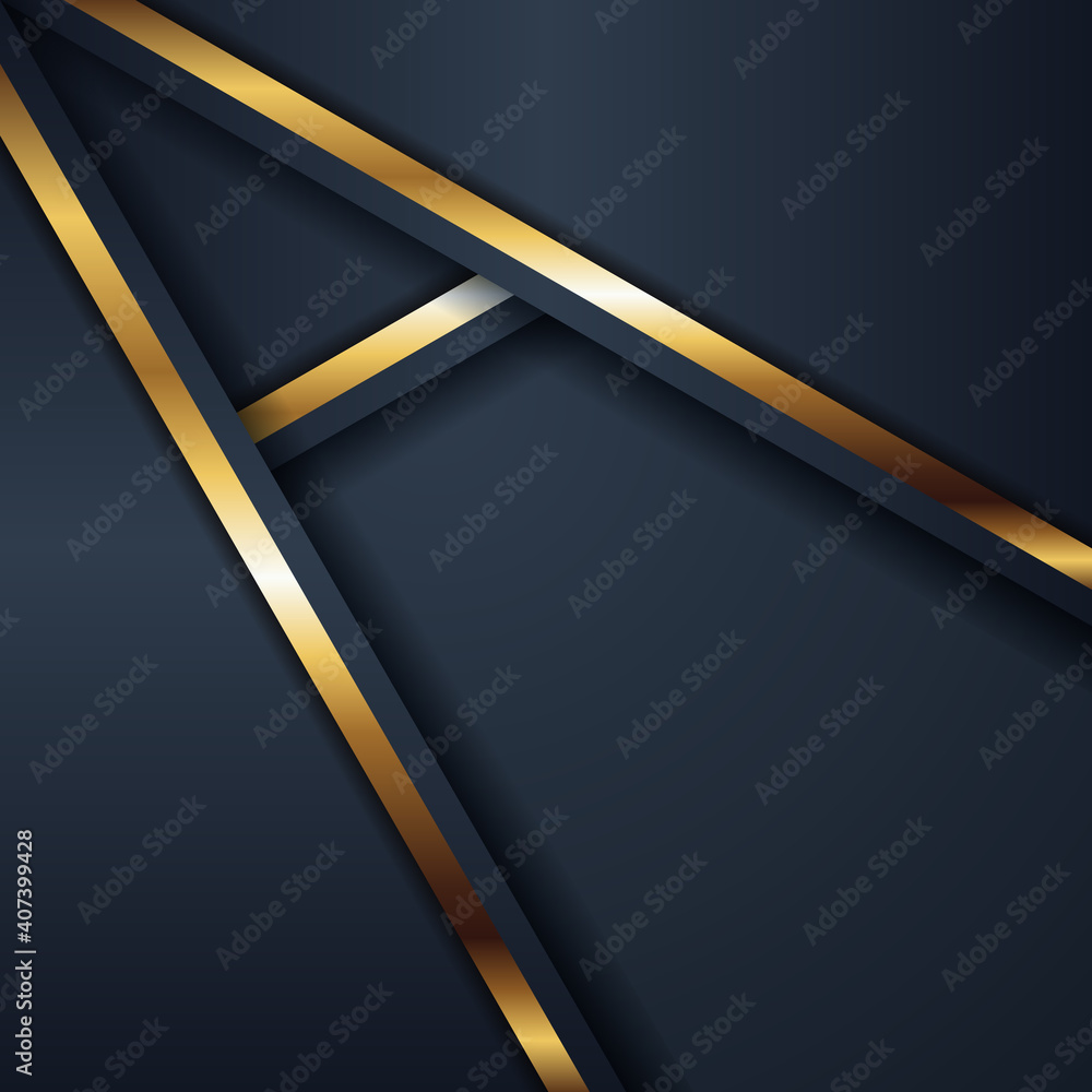 Abstract luxury dark blue and premium golden background. Elegant gold lighting lines silk fabric texture composition Abstract luxury dark blue and premium golden background. Elegant gold lighting lines silk fabric texture composition