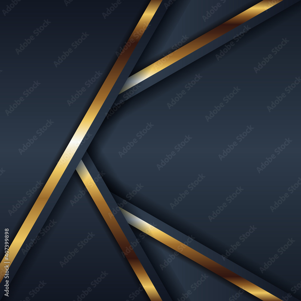 Abstract luxury dark blue and premium golden background. Elegant gold lighting lines silk fabric texture composition Abstract luxury dark blue and premium golden background. Elegant gold lighting lines silk fabric texture composition