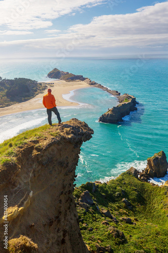 Hike in New Zealand coast