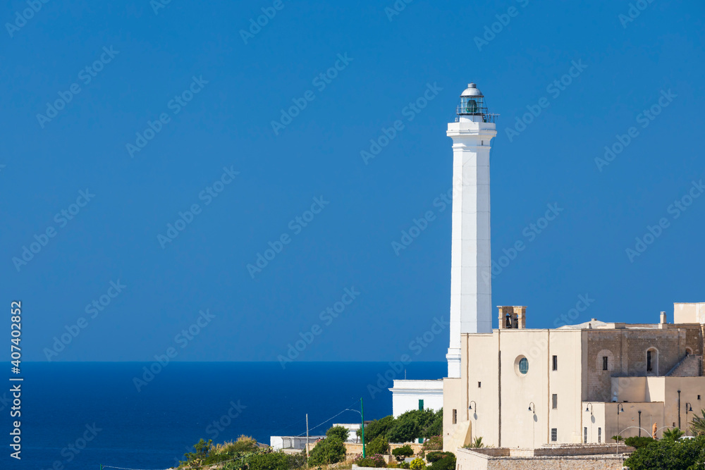 Santa Maria di Leuca lighthouse, Castrignano del Capo, Apulia region, Italy