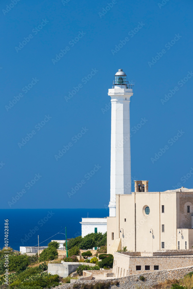 Santa Maria di Leuca lighthouse, Castrignano del Capo, Apulia region, Italy