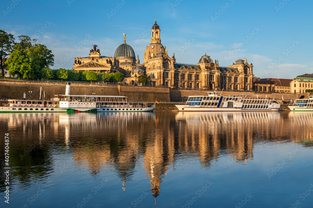 Old Europe,Germany, Dresden, Labe river, Elbe Valley