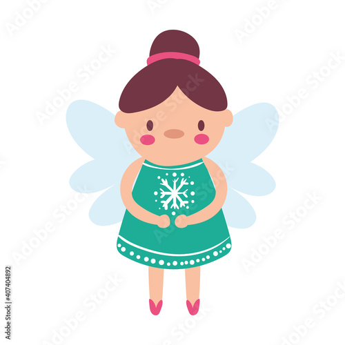 cute fairy godmother isolated icon