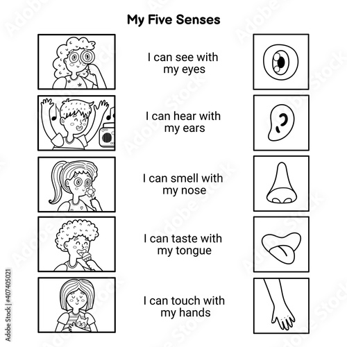 the five senses coloring pages