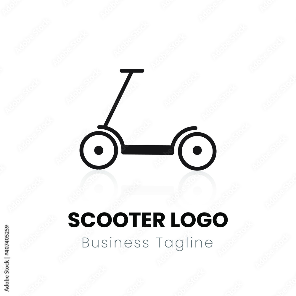 Scooter logo vector design. Eps 10 vector illustration. Scooter logo vector design. Eps 10 vector illustration.