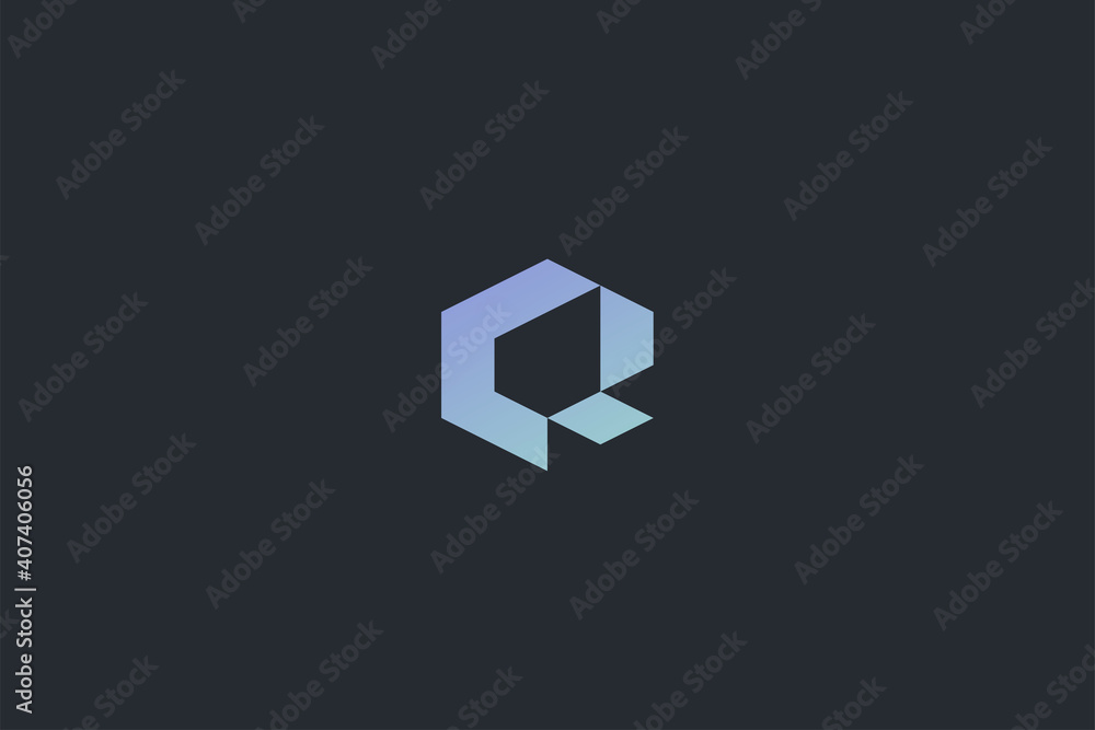 Minimal Modern Technology Abstract Letter Q Dark Background Logo Template Minimal Modern Technology Abstract Letter Q Dark Background Logo Template
