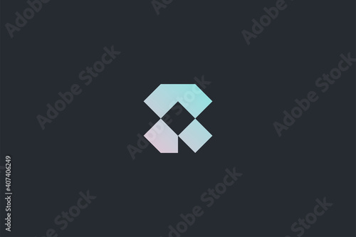 Minimal Modern Technology Abstract Letter Q Dark Background Logo Template