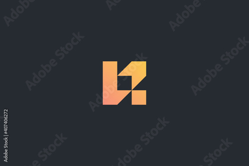 Minimal Modern Technology Abstract Letter Q Dark Background Logo Template
