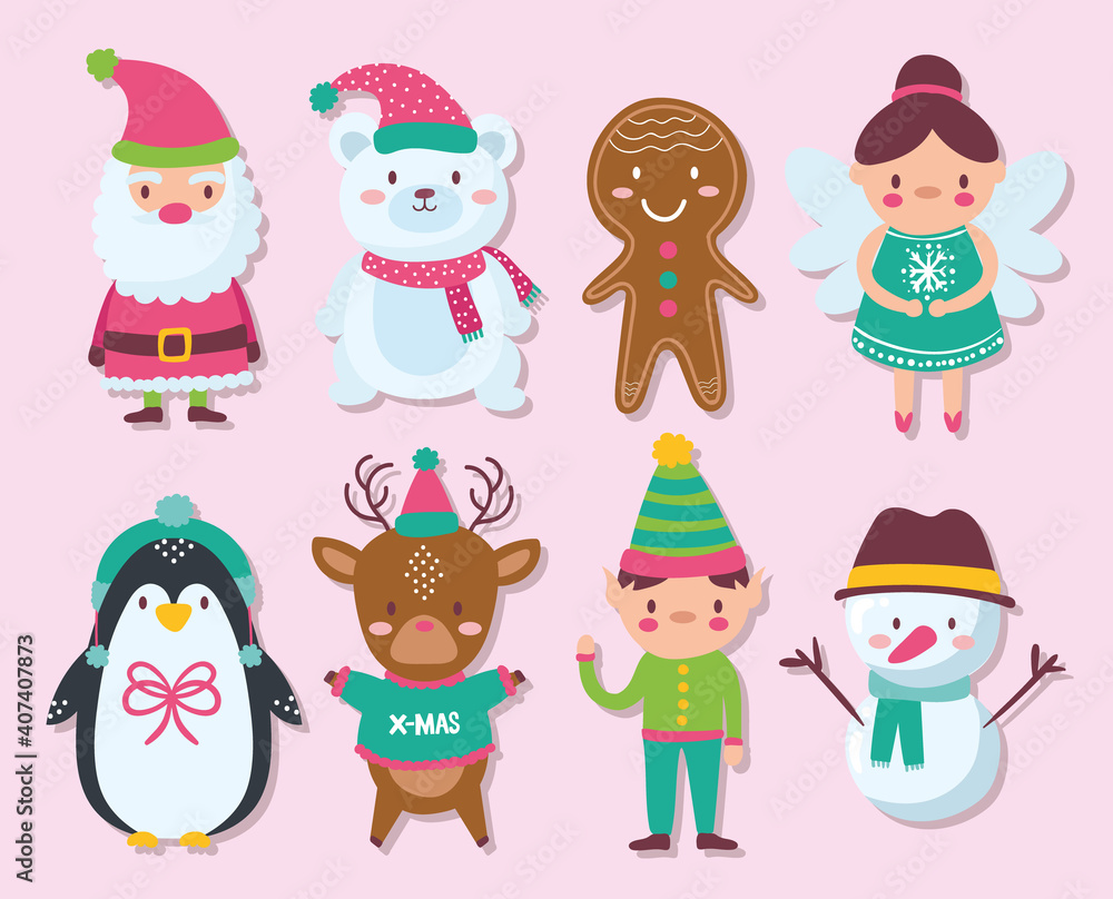 icons set decorative for merry christmas icons set decorative for merry christmas