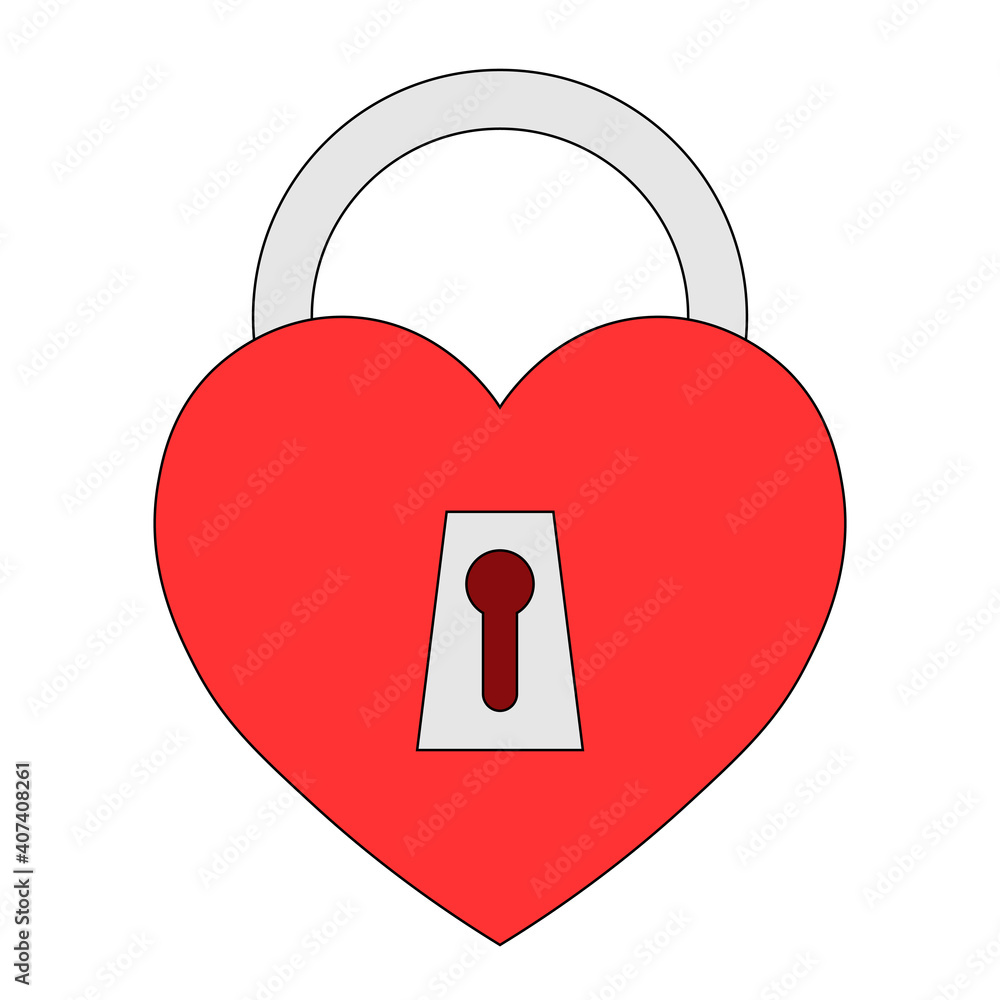 Simple illustration of heart icon for St. Valentines Day Simple illustration of heart icon for St. Valentines Day