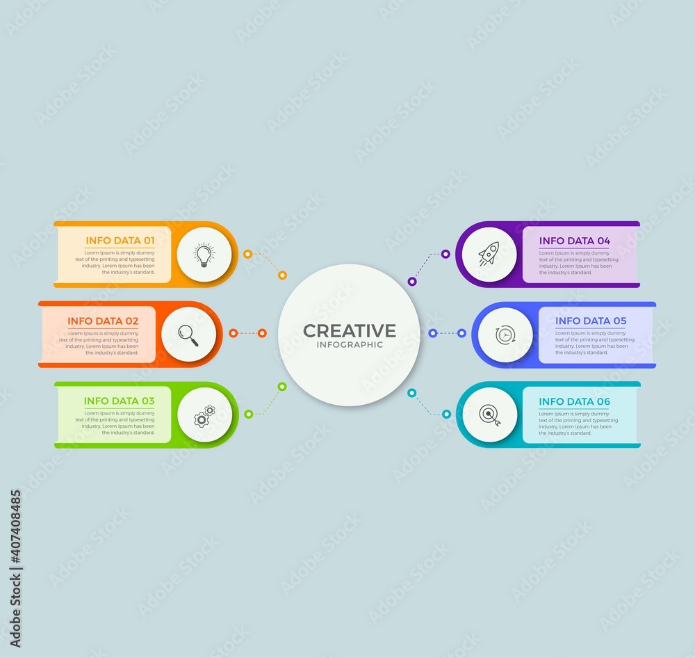 Fototapeta premium infographic steps flat design premium Vector Business Templates