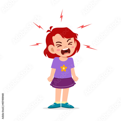 little girl tantrum and scream very loud