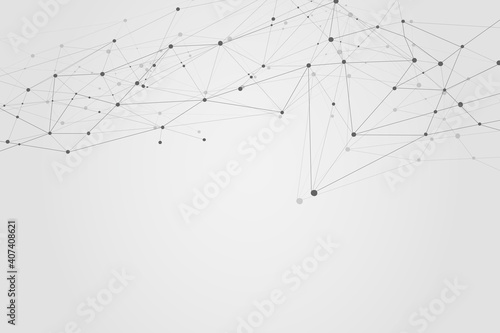 Abstract connecting dots  Polygonal background  technology design  vector illustration