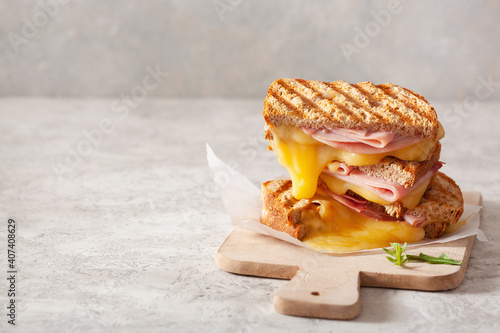 grilled ham and cheese sandwich