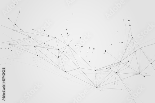 Abstract connecting dots  Polygonal background  technology design  vector illustration