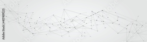 Abstract connecting dots, Polygonal background, technology design, vector illustration