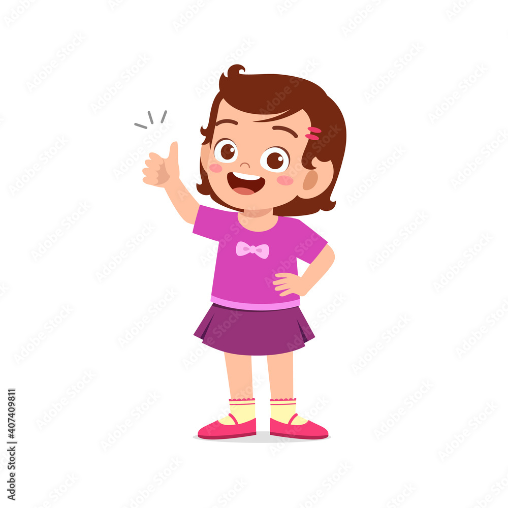 little girl show agreement with thumb up hand gesture little girl show agreement with thumb up hand gesture