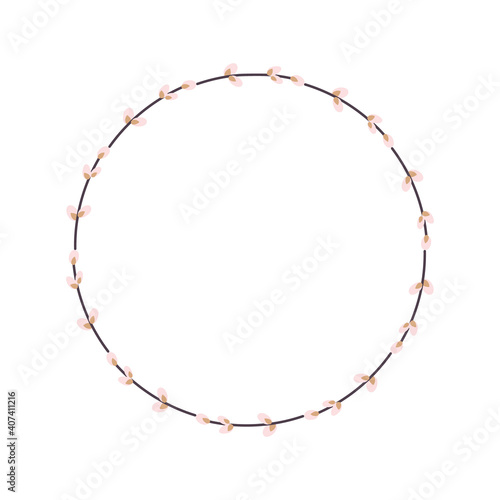 Willow wreath. Round frame made of willow twigs