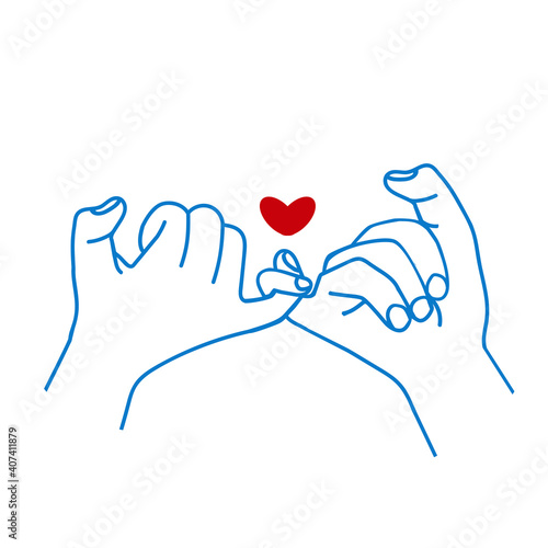 hand Pinky promise  sign concept
