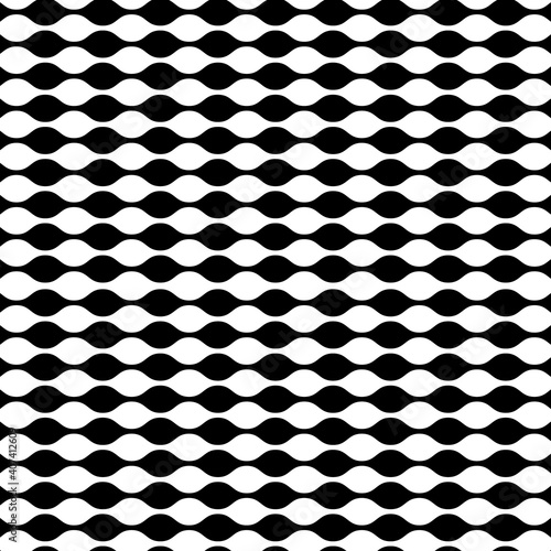 Black and white abstract background. Optical art. Vector.