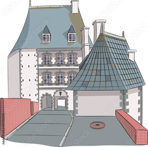 An old French chateau.