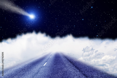 Road through clouds to the galaxy © ArtEvent ET