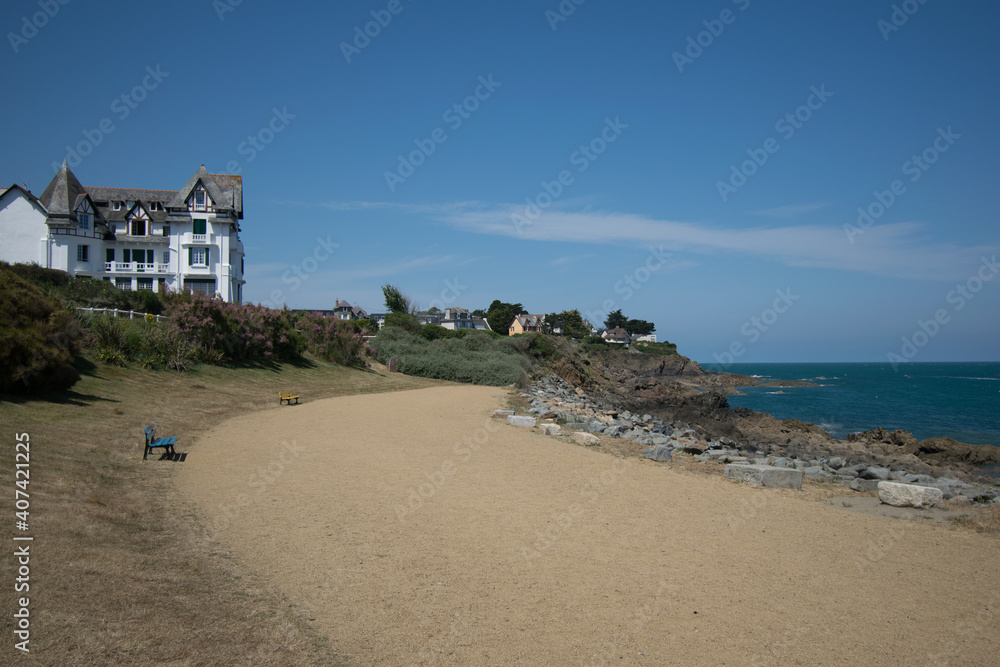 Saint-Quay-Portrieux village sur la côte de la manche en France.