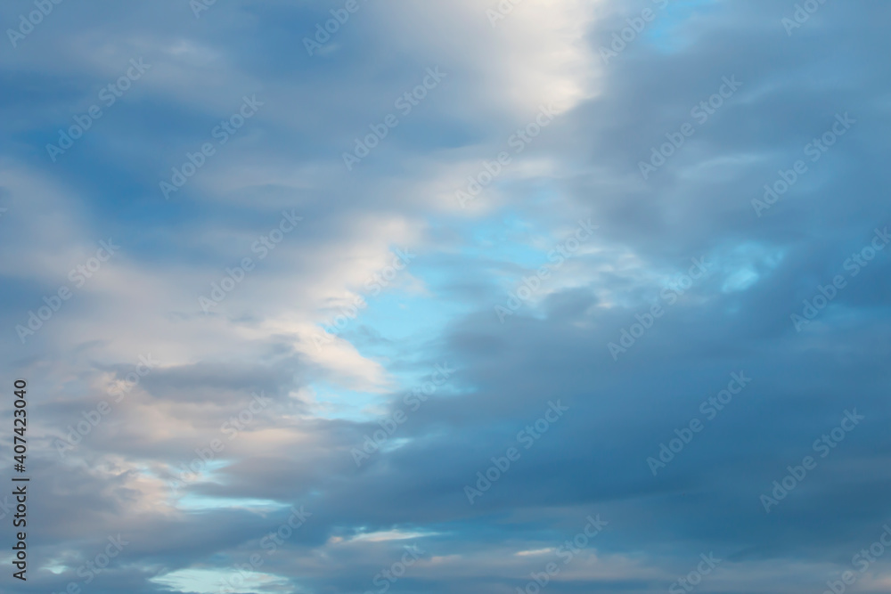 Morning sky full of clouds.