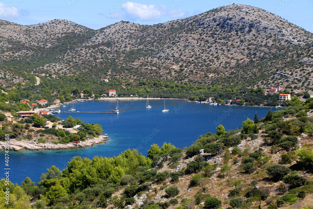 Picturesque bay on island Lastovo, Croatia. Picturesque bay on island Lastovo, Croatia.