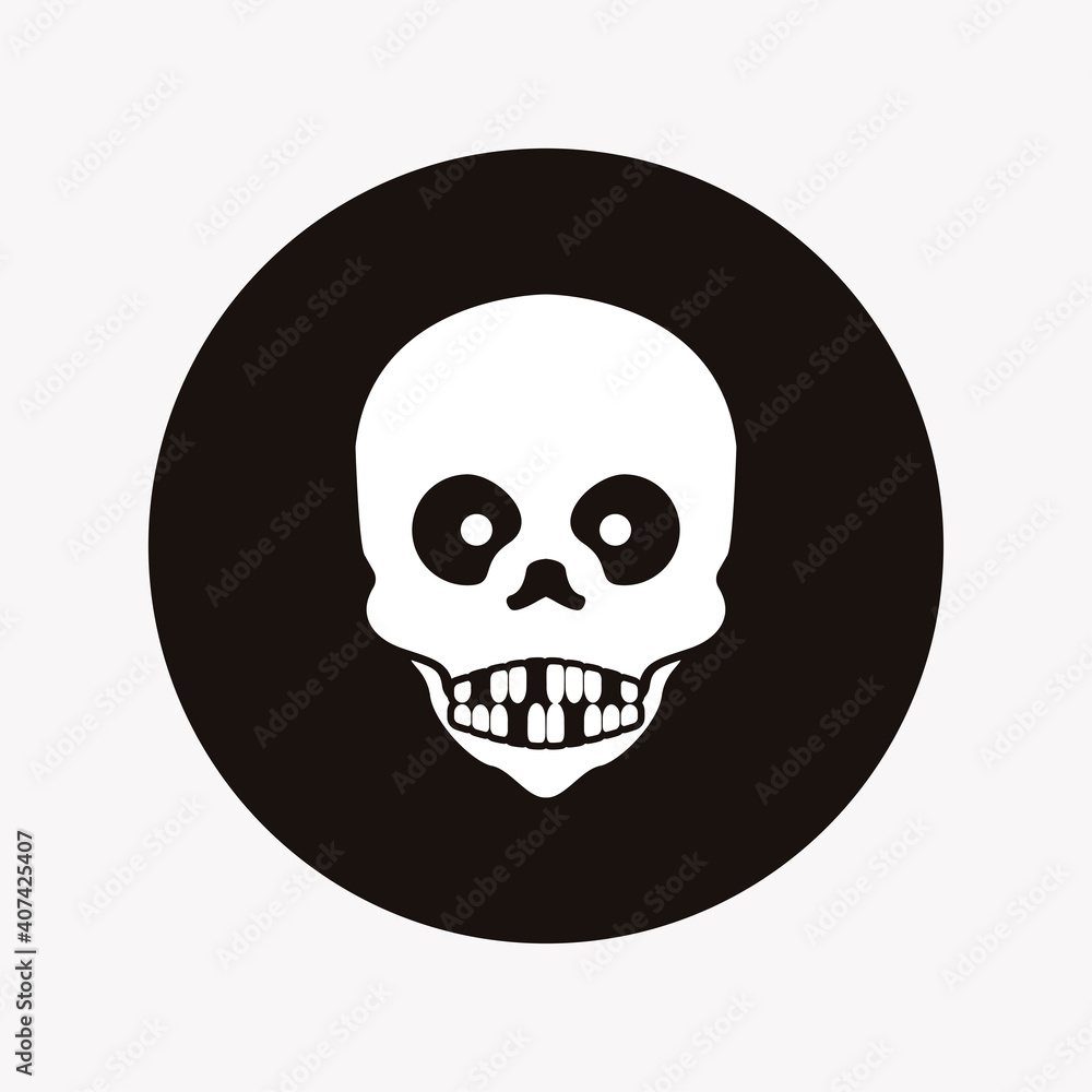 Funny skull icon design vector illustration Funny skull icon design vector illustration