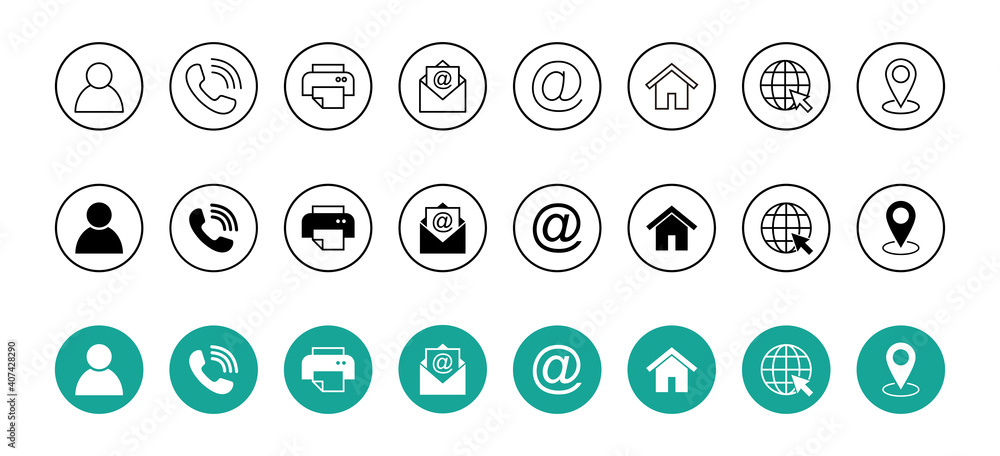 Web icon set. Business card contact information icon. Contact us icon set Web icon set. Business card contact information icon. Contact us icon set