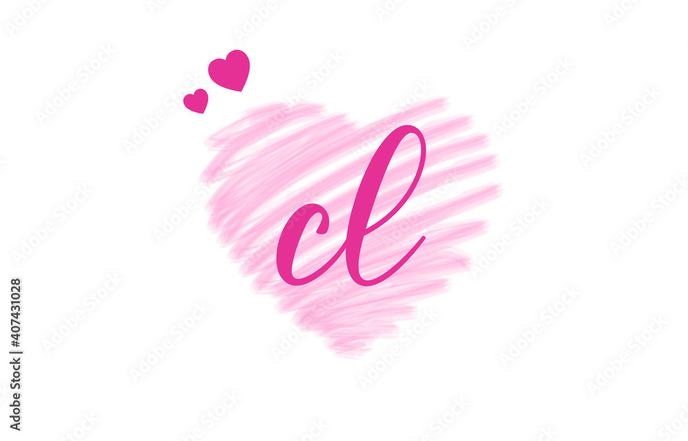 cl c l Letter Logo with Heart Shape Love Design Valentines Day Concept.
cl c l Letter Logo with Heart Shape Love Design Valentines Day Concept.