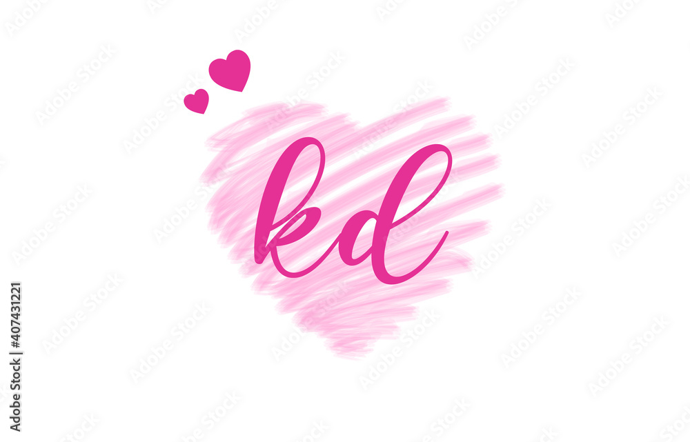 kd k d Letter Logo with Heart Shape Love Design Valentines Day Concept.
kd k d Letter Logo with Heart Shape Love Design Valentines Day Concept.