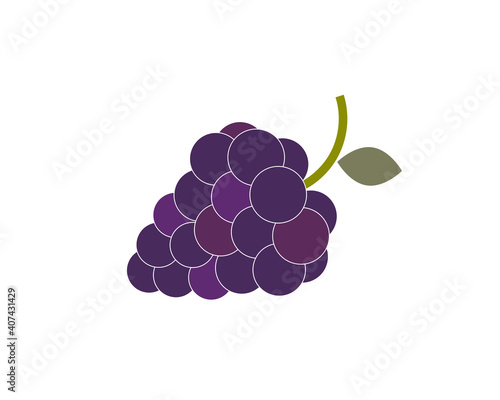 Berry (grapes, blackberries) icons. Vector.