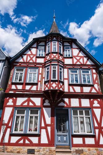 Wonderful old historical half-timbered house in Butzbach / Germany in the Taunus