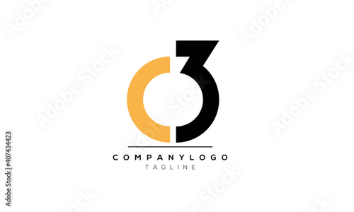 Abstract Letter Initial C3,3C Vector Logo Design Template photo