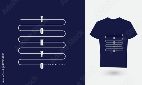 Vector illustration of text graphics, TOKYO. suitable for the design of t-shirts, shirts, hoodies, etc.