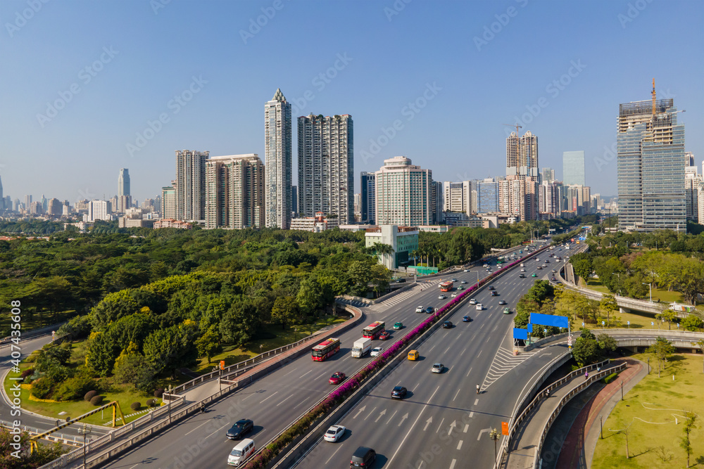 Aerial photography of Guangzhou, China, urban architectural landscape Aerial photography of Guangzhou, China, urban architectural landscape