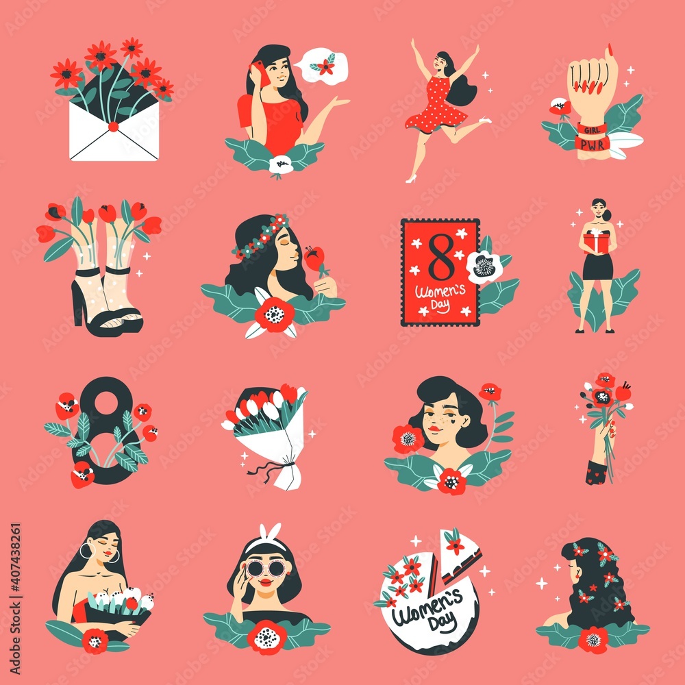 8th March Icon Set 8th March Icon Set
