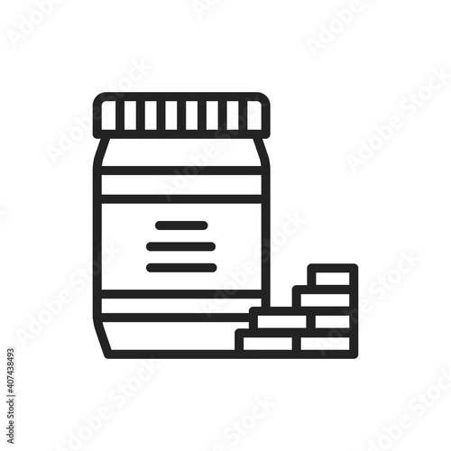 Chocolate paste color line icon. Isolated vector element.