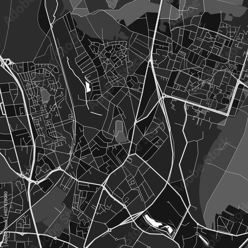 Sarcelles, France dark vector art map