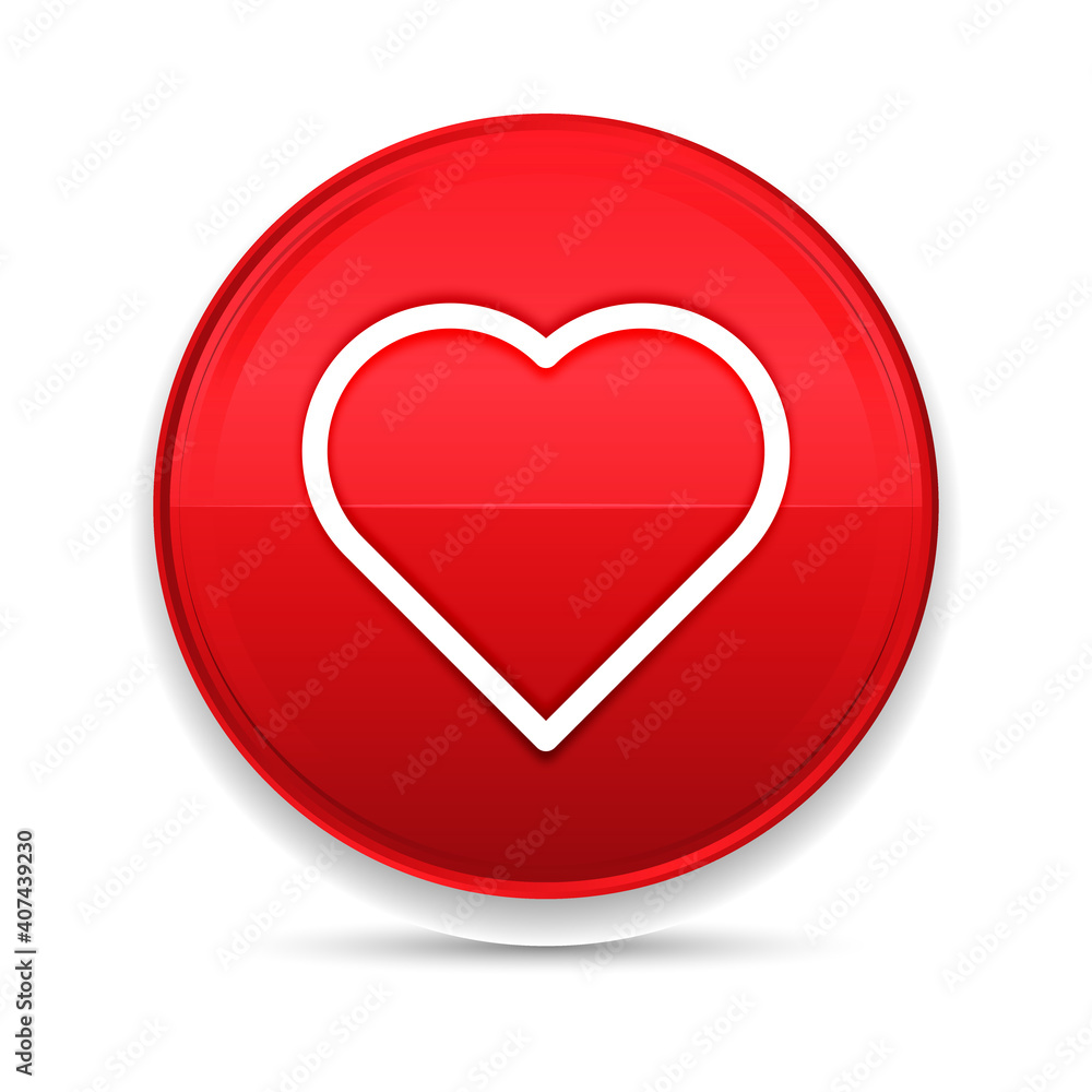 Heart icon shiny luxury design red button vector Heart icon shiny luxury design red button vector