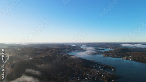 Wallpaper Mural Establishing Aerial View Above Lake of the Ozarks, Beautiful Missouri Landscape Torontodigital.ca