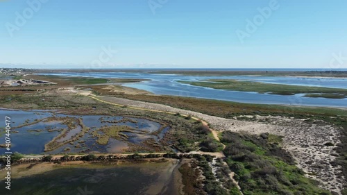 Amazing landscape and seascape of Ria Formosa Natural Park, Algarve, Portugal