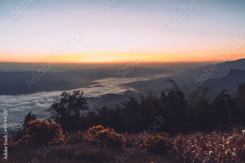 view of the city of the mountains