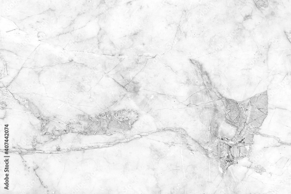 Obraz premium Cracked white stone marble wall texture and seamless background