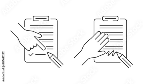 Terms and conditions agreement in thin line