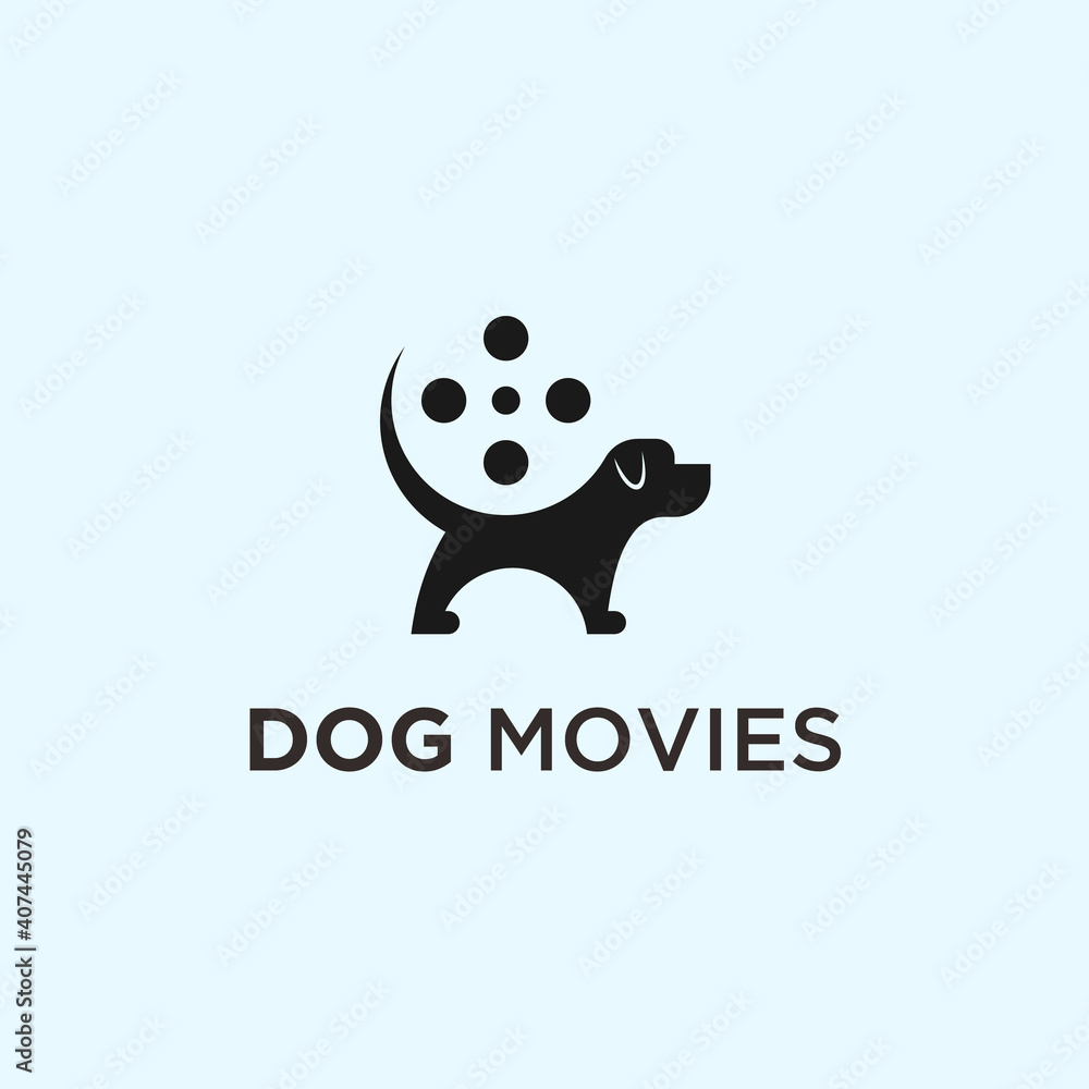 abstract dog logo. movie icon abstract dog logo. movie icon