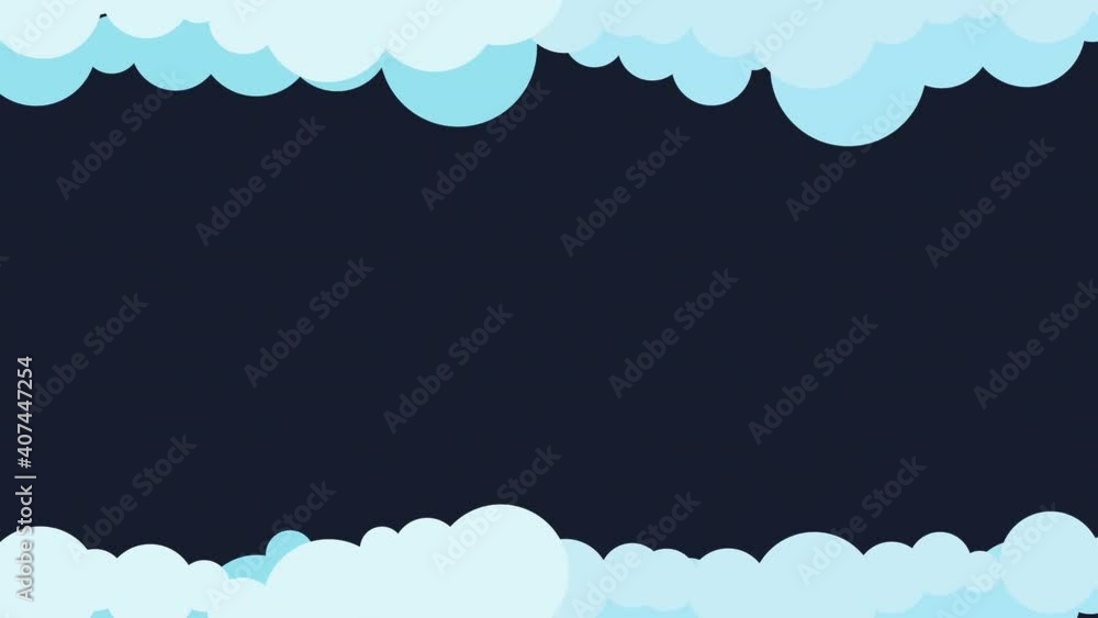Cartoon night sky with shiny stars and clouds in 4k video. Cartoon night sky with shiny stars and clouds in 4k video.