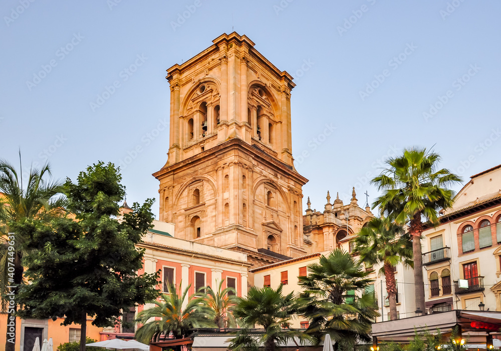 Tower of Granada Cathedral of the Incarnation (Catedral de Granada), Spain